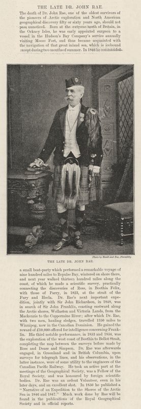 Der verstorbene Dr. John Rae von English Photographer