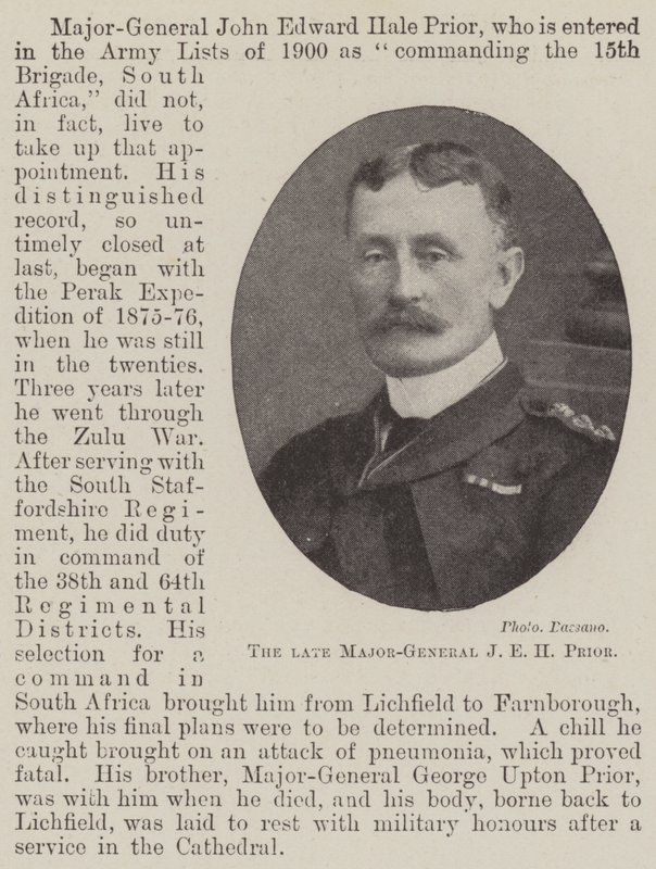 Der verstorbene Generalmajor J E H Prior von English Photographer