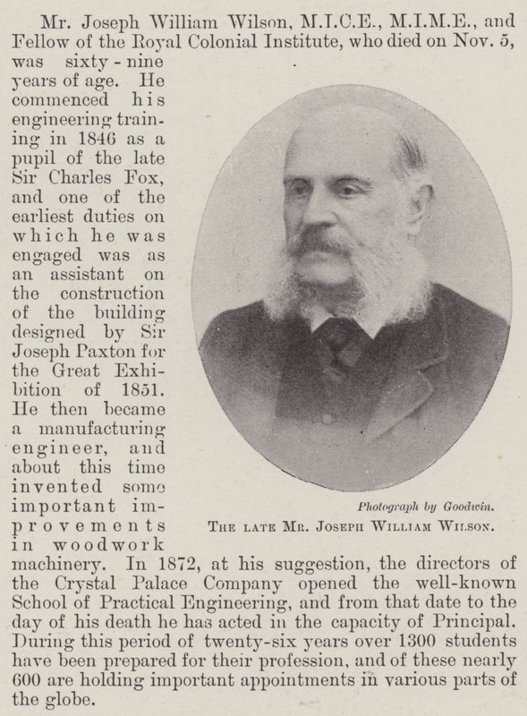 Der verstorbene Herr Joseph William Wilson von English Photographer