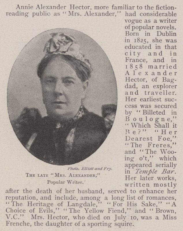 Die verstorbene Mrs Alexander, beliebte Schriftstellerin von English Photographer
