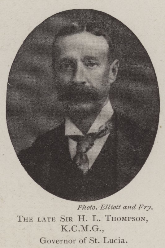 Der verstorbene Sir H. L. Thompson, KCMG, Gouverneur von St. Lucia von English Photographer