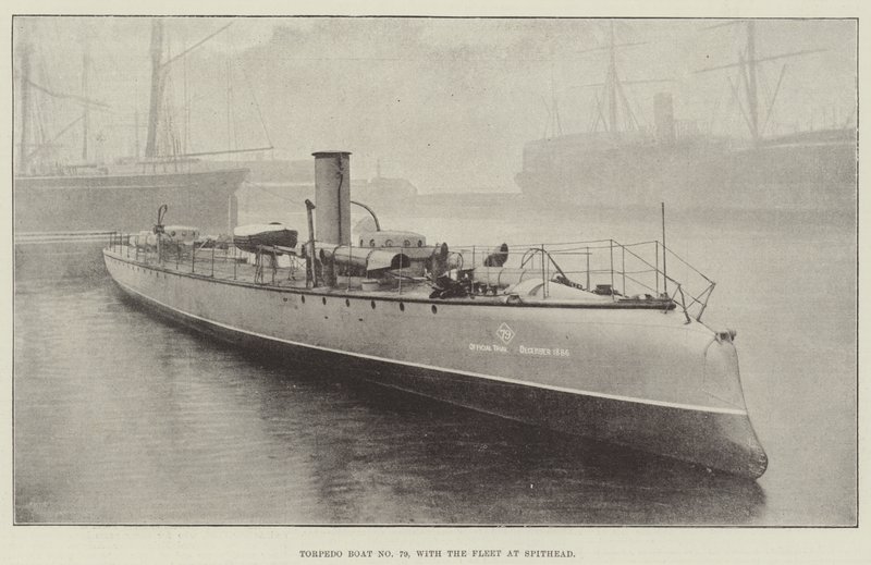 Torpedoboot Nr. 79, mit der Flotte in Spithead von English Photographer