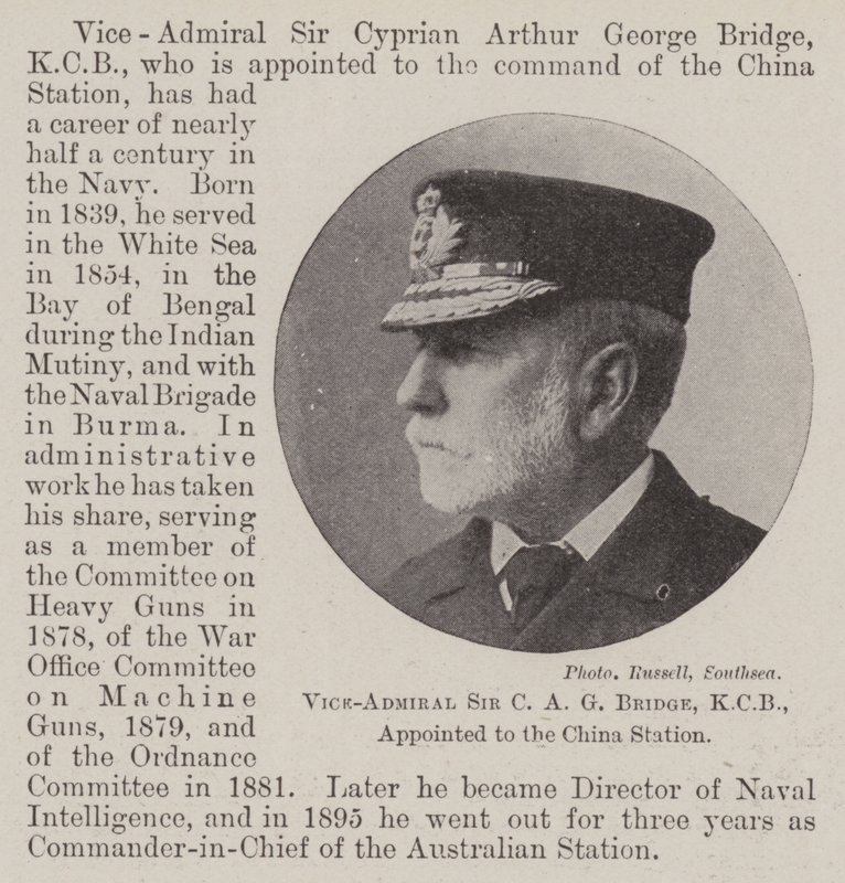 Vizeadmiral Sir C A G Bridge, KCB, zum China-Station ernannt von English Photographer