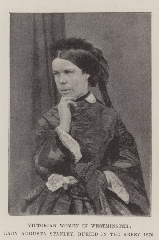 Viktorianische Frauen in Westminster, Lady Augusta Stanley, begraben in der Abtei 1876 von English Photographer