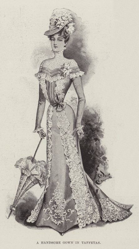 Ein hübsches Kleid aus Taft von English School