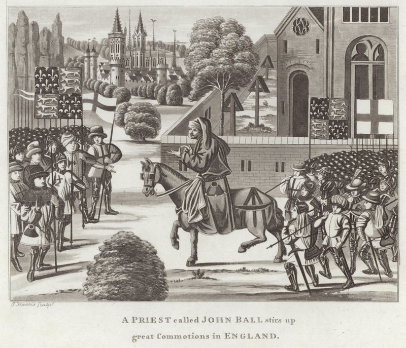 Ein Priester namens John Ball stiftet große Unruhen in England an von English School
