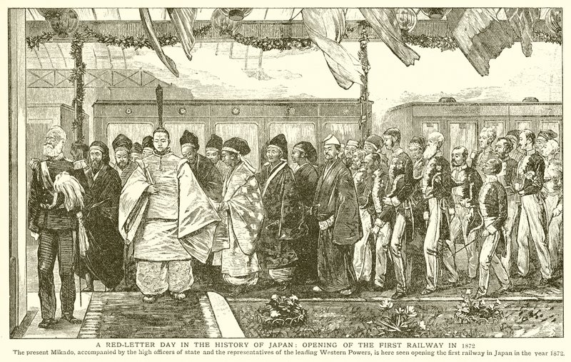 Ein roter Buchstabe im Geschichtsbuch Japans: Eröffnung der ersten Eisenbahn im Jahr 1872 von English School