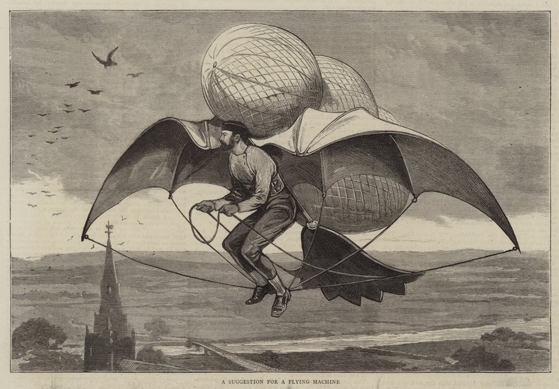 Ein Vorschlag für eine Flugmaschine (Gravur) von English School