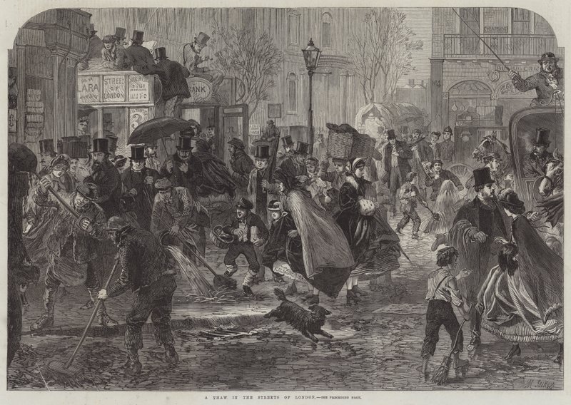 Tauwetter auf den Straßen von London von English School
