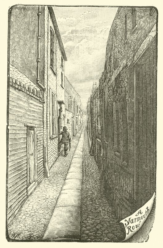Eine Gasse in Yarmouth von English School