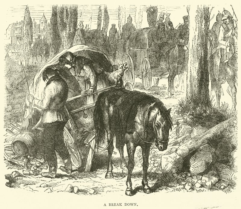 Eine Panne, November 1870 von English School