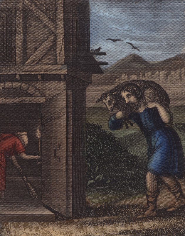 Hundert Schafe, von schwerer Wolle und Zug... von English School
