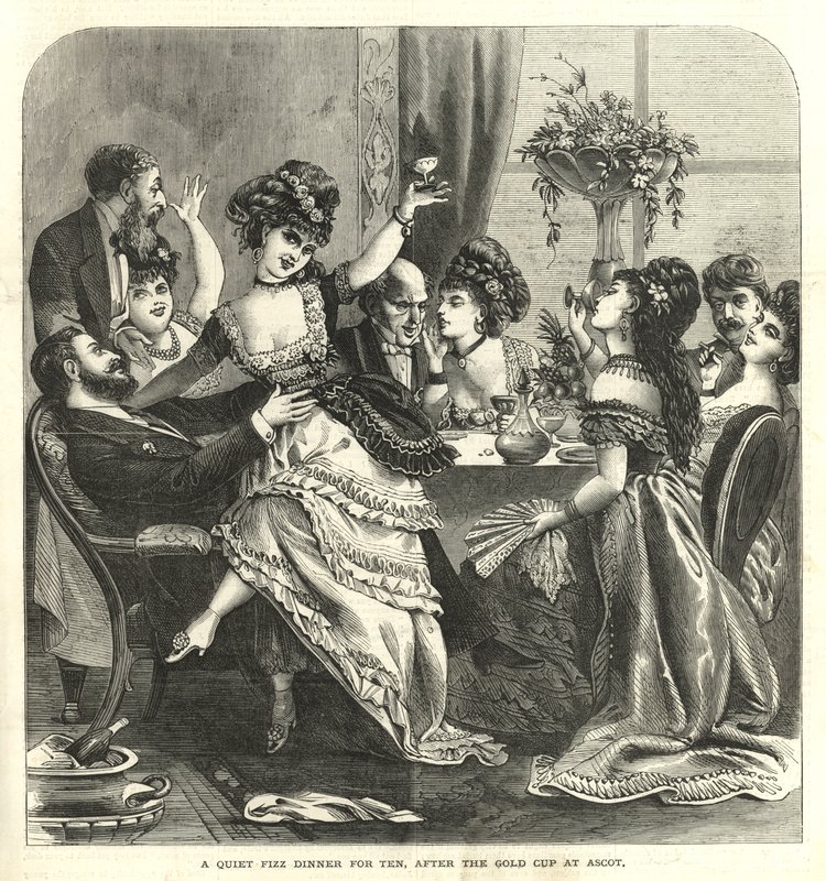 Ein ruhiges Sekt-Dinner für zehn nach dem Gold Cup in Ascot von English School