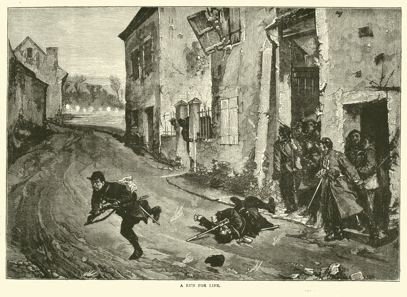 Ein Lauf um das Leben, Mai 1871 von English School