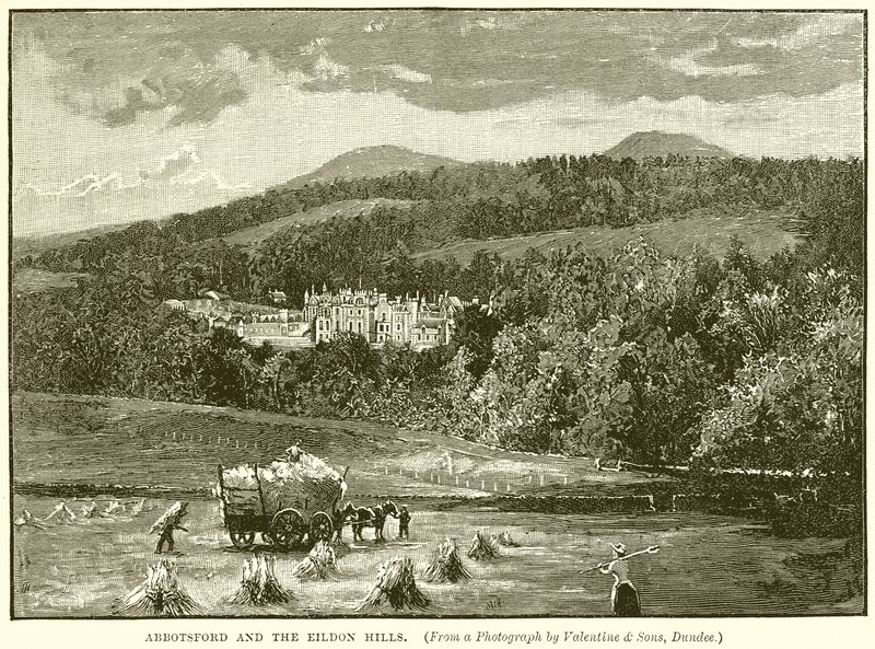 Abbotsford und die Eildon Hills von English School