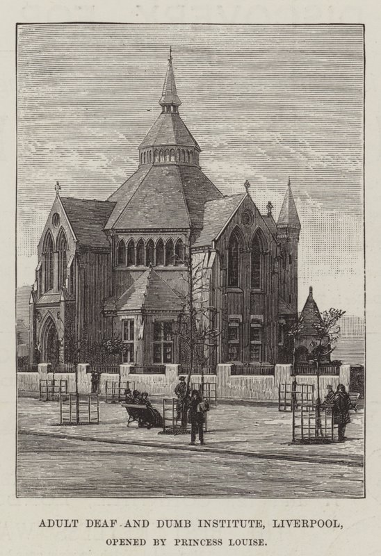 Institut für Erwachsene Taubstumme, Liverpool, eröffnet von Prinzessin Louise von English School