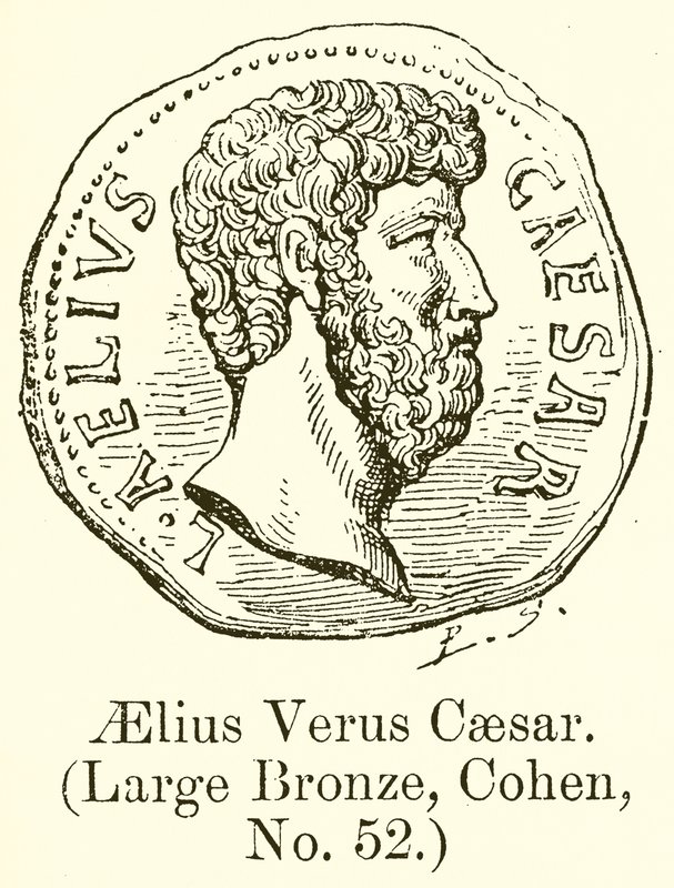 Aelius Verus Caesar (Große Bronze, Cohen, Nr. 52) von English School