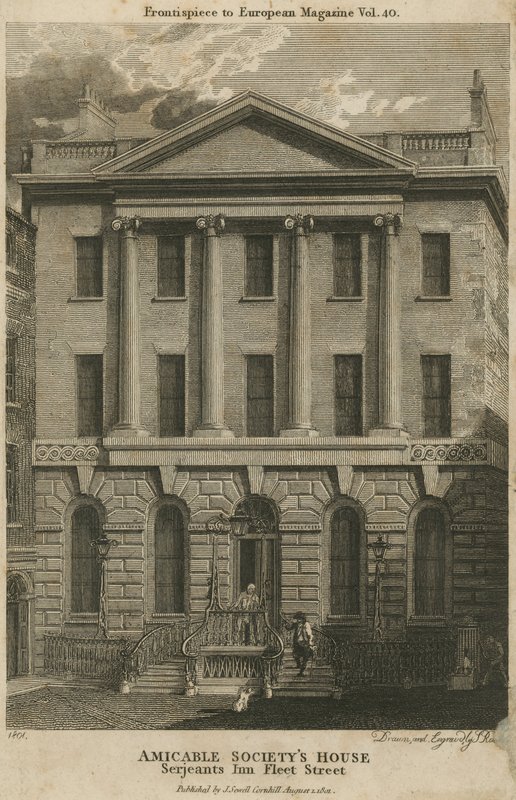 Haus der Amicable Society, Serjeants Inn, Fleet Street, London von English School