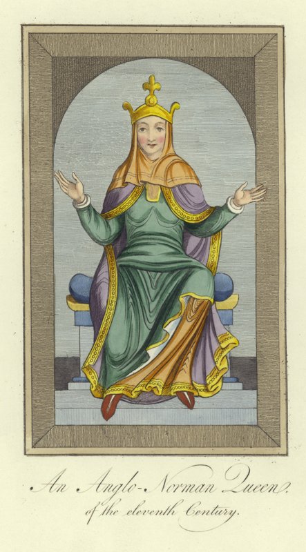 Eine anglo-normannische Königin des 11. Jahrhunderts von English School