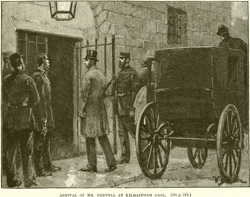 Ankunft von Mr. Parnell im Kilmainham-Gefängnis von English School
