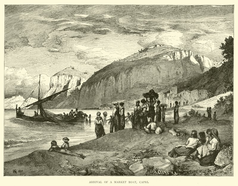 Ankunft eines Marktschiffs, Capri von English School