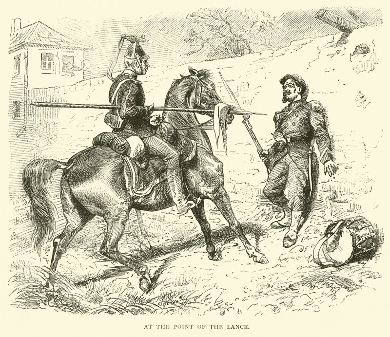 Mit der Spitze der Lanze, September 1870 von English School