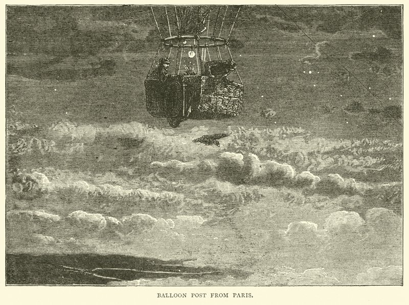 Ballonpost aus Paris, Oktober 1870 von English School