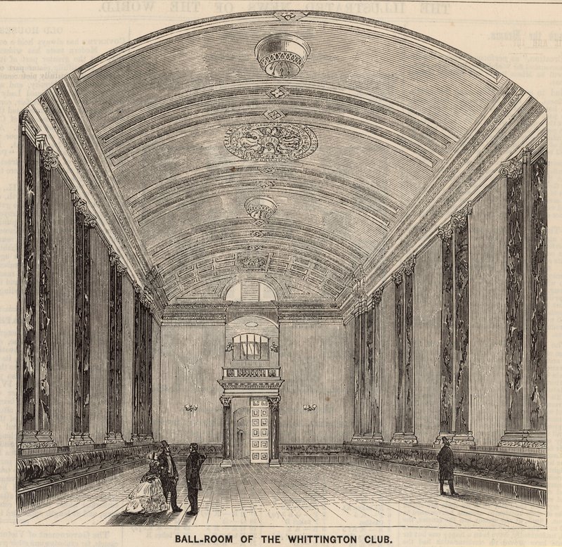 Ballsaal des Whittington Club, London von English School