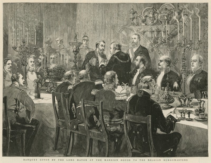 Bankett des Lord Mayor im Mansion House von English School