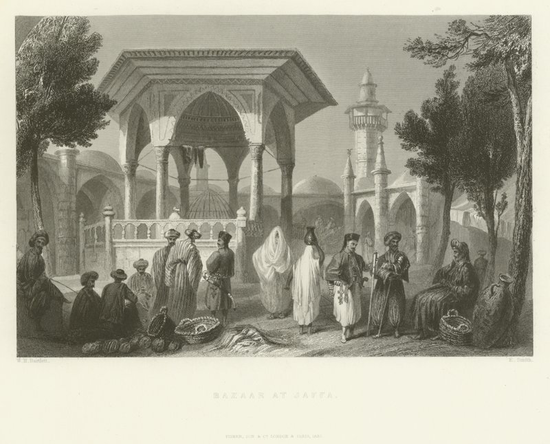 Basar in Jaffa, 1837 von English School