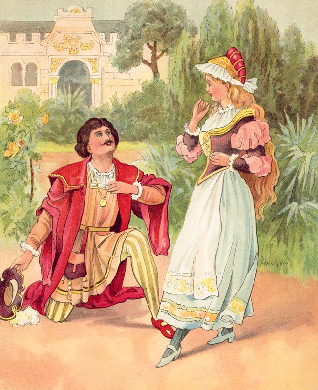 Die Schöne und das Biest, hier in einen schönen Prinzen verwandelt von English School