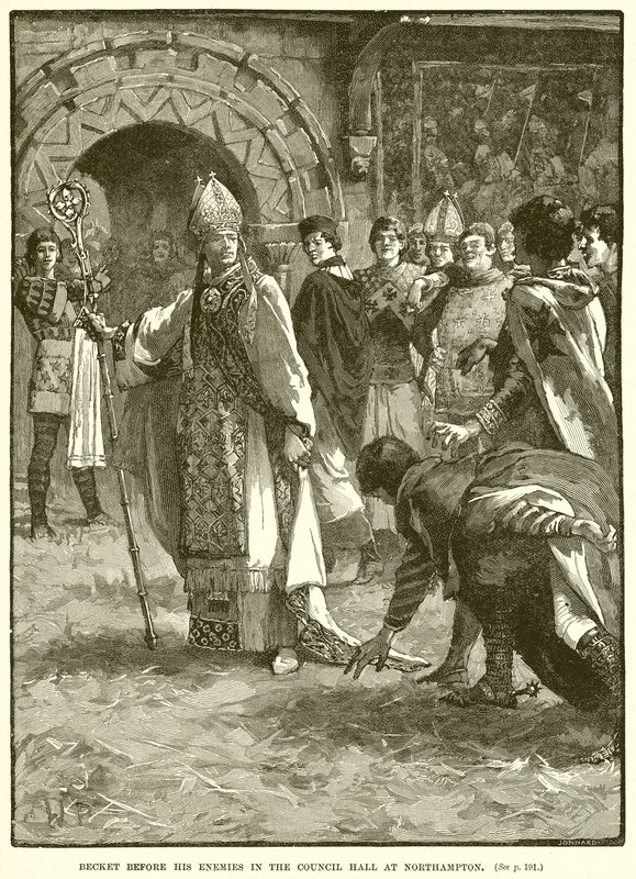 Becket vor seinen Feinden im Ratssaal von Northampton von English School