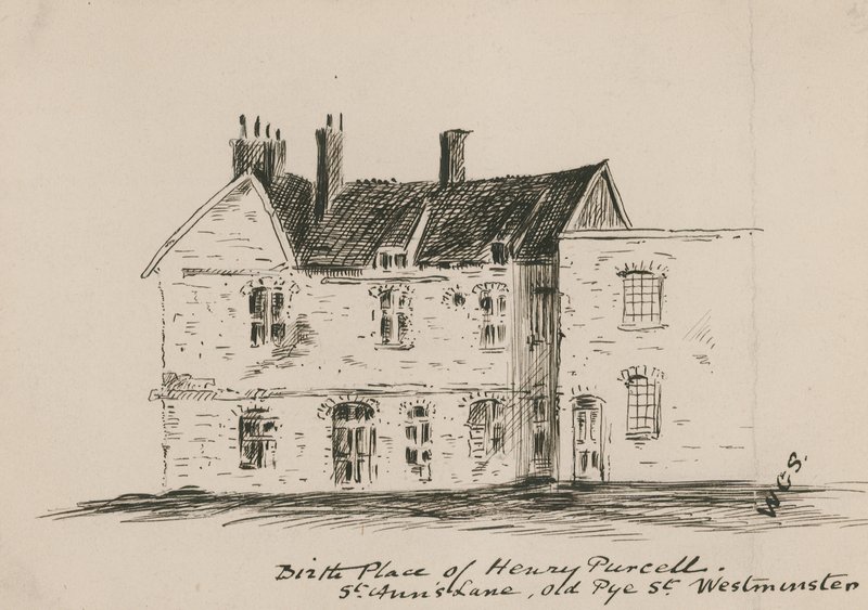 Geburtsort von Henry Purcell, St Anns Lane, Old Pye Street, Westminster von English School