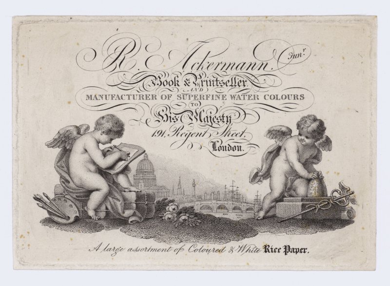 Buch- und Druckverkäufer, R Ackermann Junior, Visitenkarte von English School