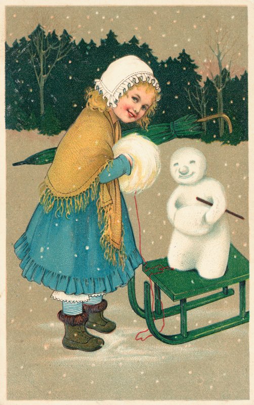 Britische Weihnachtskarte von English School