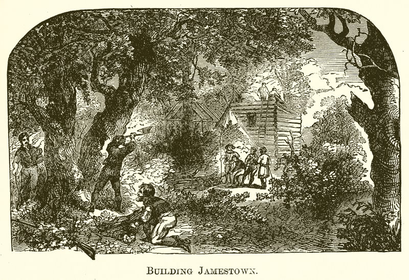 Bau von Jamestown von English School