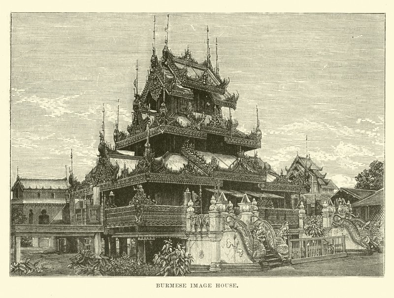 Burmesisches Bildhaus von English School