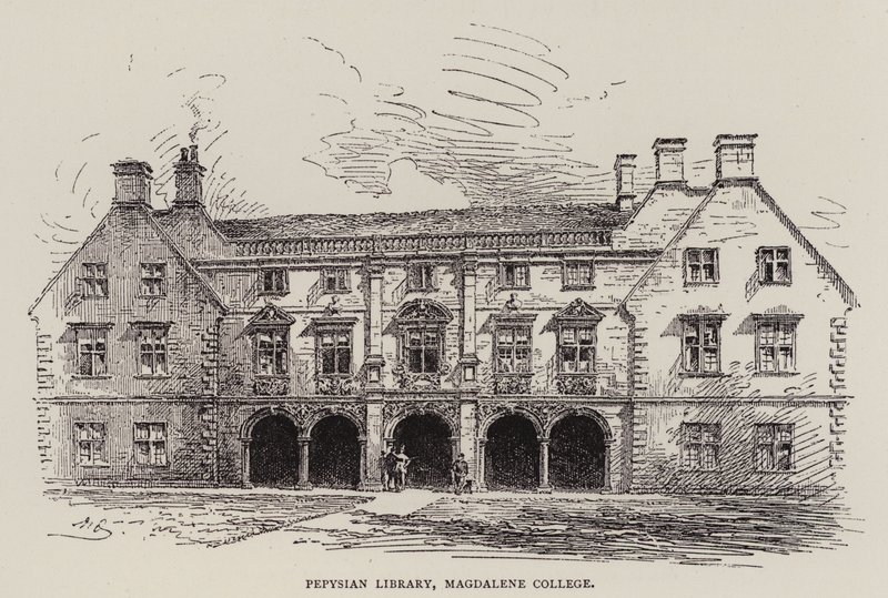 Cambridge: Pepysianische Bibliothek, Magdalene College von English School