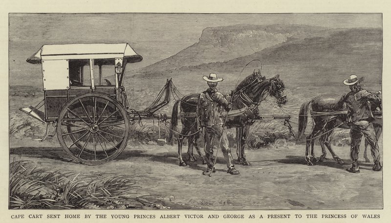 Kapwagen, von den jungen Prinzen Albert Victor und George als Geschenk an die Prinzessin von Wales nach Hause geschickt von English School