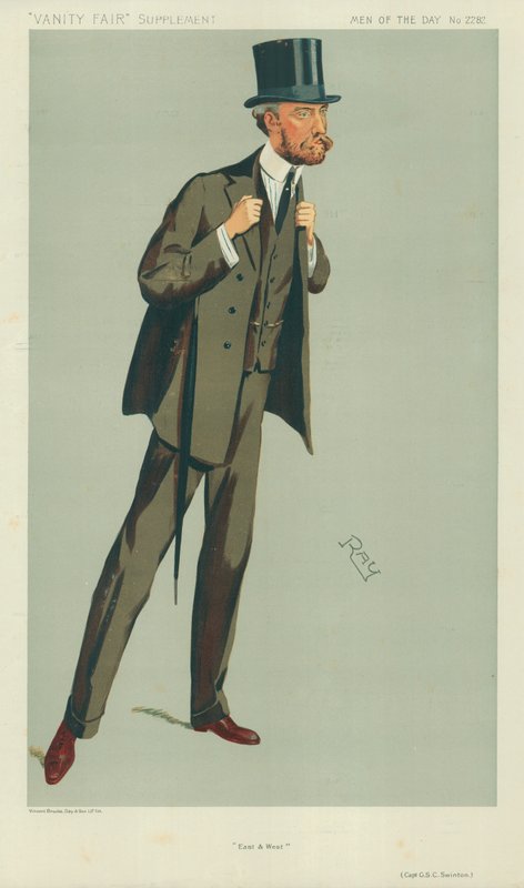 Captain G S C Swinton, Ost und West, 24. Juli 1912, Vanity Fair Karikatur von English School
