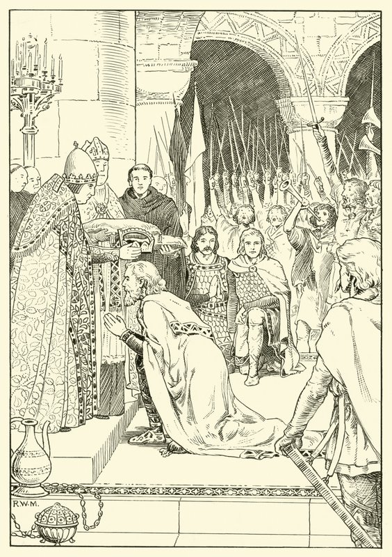Karl der Große wird in St. Peter gekrönt von English School