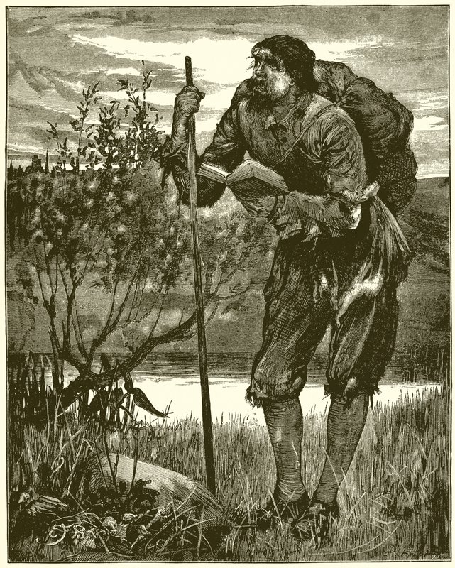 Christus, wie ihn Bunyan in seinem Traum sah. Ich sah einen Mann in Lumpen gekleidet von English School