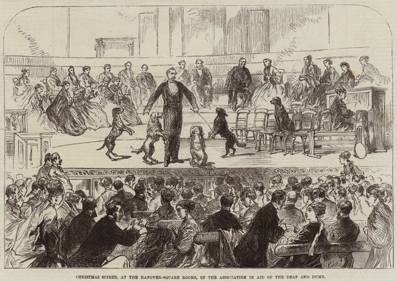 Weihnachtssoirée in den Hanover-Square Rooms der Vereinigung zur Unterstützung der Taubstummen von English School