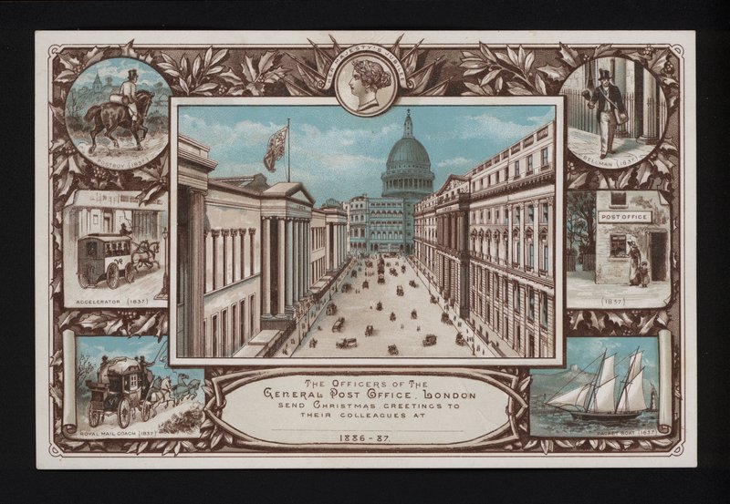 Weihnachtskarte vom General Post Office, London von English School