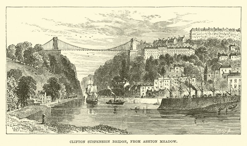 Clifton-Hängebrücke, vom Ashton Meadow von English School