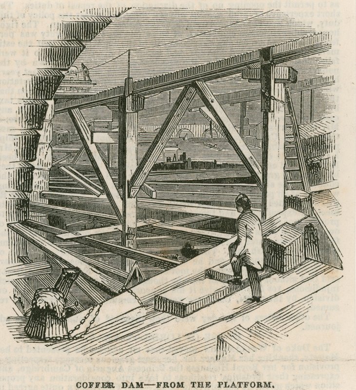 Schleusenkammer, Westminster-Brücke, von der Plattform von English School