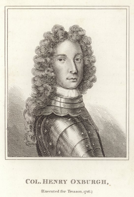 Col Henry Oxburgh, Hingerichtet wegen Hochverrats, 1716 von English School