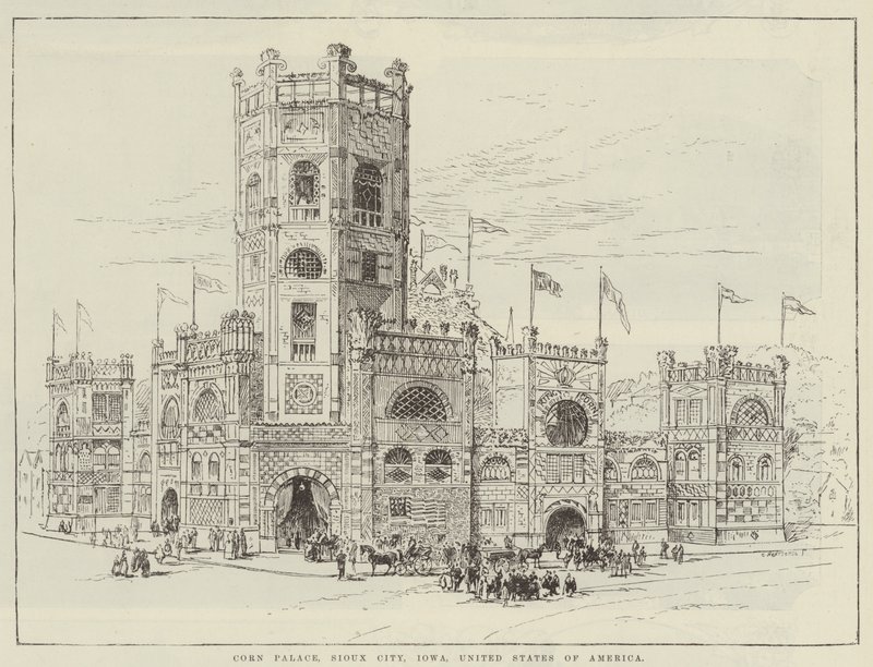 Kornpalast, Sioux City, Iowa, Vereinigte Staaten von Amerika von English School