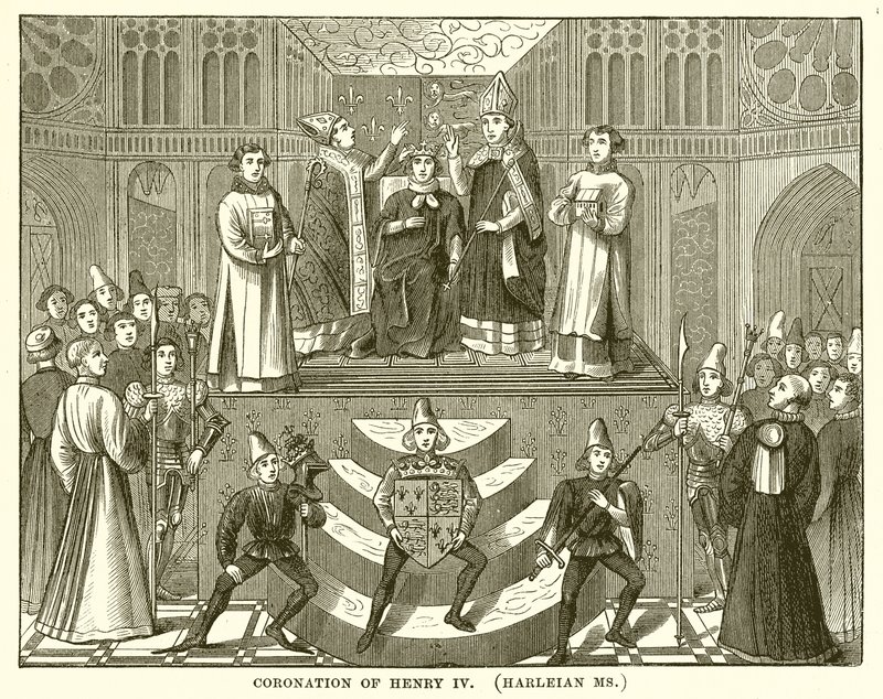 Krönung von Heinrich IV. (Harleian Ms) von English School
