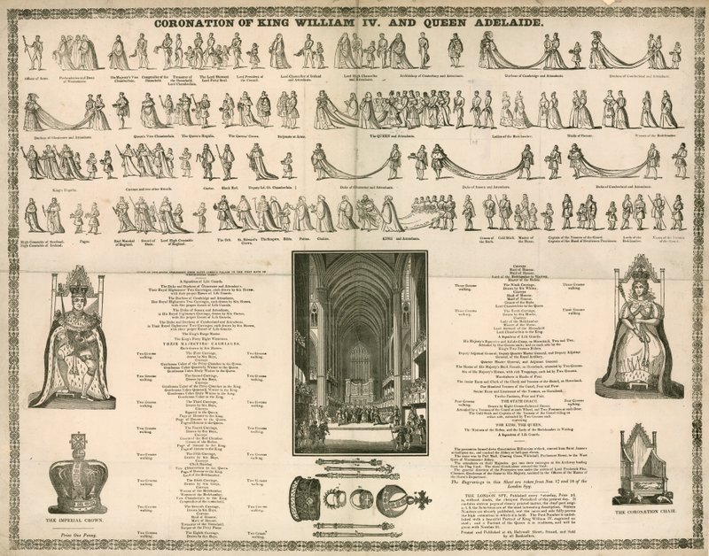 Krönung von König Wilhelm IV. und Königin Adelaide von English School